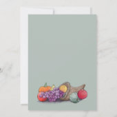 Cornucopia Thanksgiving Verzamelen Kaart (Achterkant)