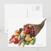 Cornucopia van groenten en fruit briefkaart (Voorkant / Achterkant)