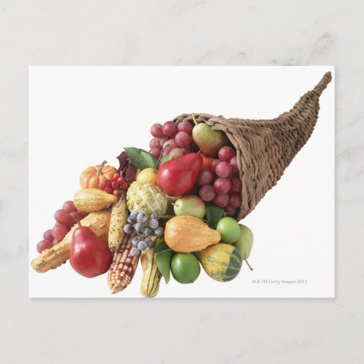 Cornucopia van groenten en fruit briefkaart (Voorkant)