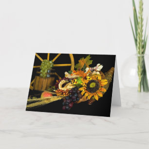Cornucopie Feestdagen Kaart
