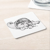 cornucopie kartonnen onderzetters (Schuin)