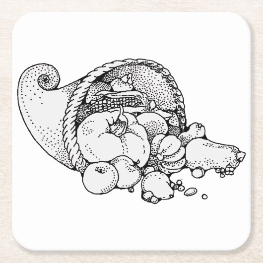 cornucopie kartonnen onderzetters (Voorkant)