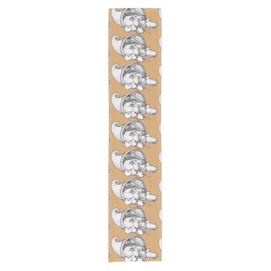 cornucopie korte tafelloper (Voorkant)