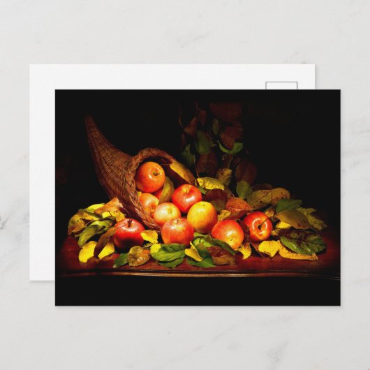 Cornucopie met appels briefkaart (Voorkant / Achterkant)