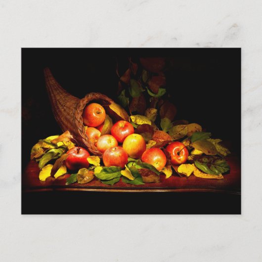 Cornucopie met appels briefkaart (Voorkant)