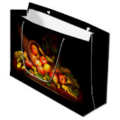 Cornucopie met appels groot cadeauzakje (Voorkant Gekanteld)