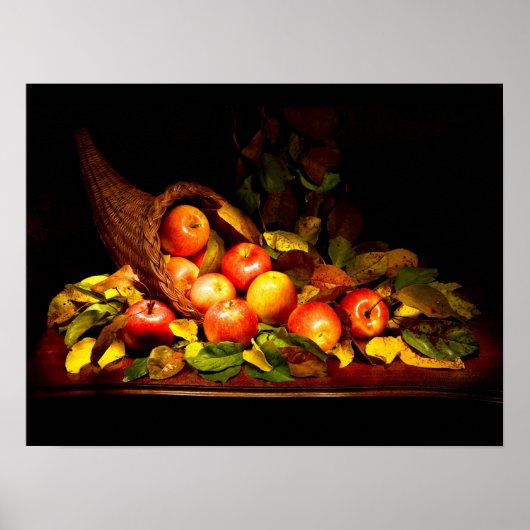 Cornucopie met appels poster (Voorkant)