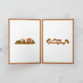 Cornucopie met Herfst Gourds Feestdagen Kaart (Binnen)