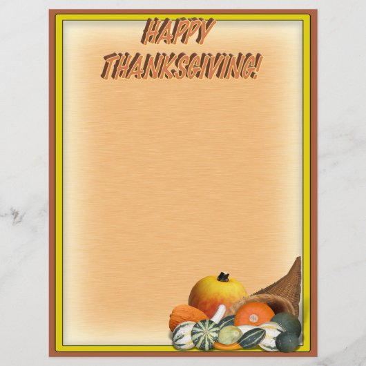 Cornucopie met Herfst Gourds Flyer (Voorkant)