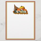 Cornucopie met Herfst Gourds Flyer (Voorkant)
