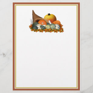 Cornucopie met Herfst Gourds Flyer