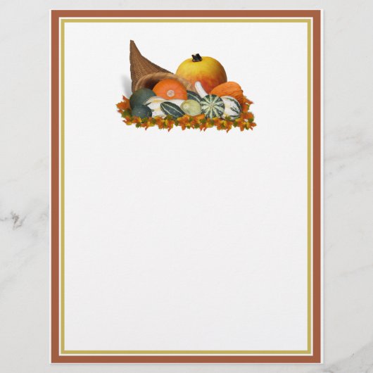 Cornucopie met Herfst Gourds Flyer (Voorkant)