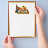 Cornucopie met Herfst Gourds Flyer (Hand)