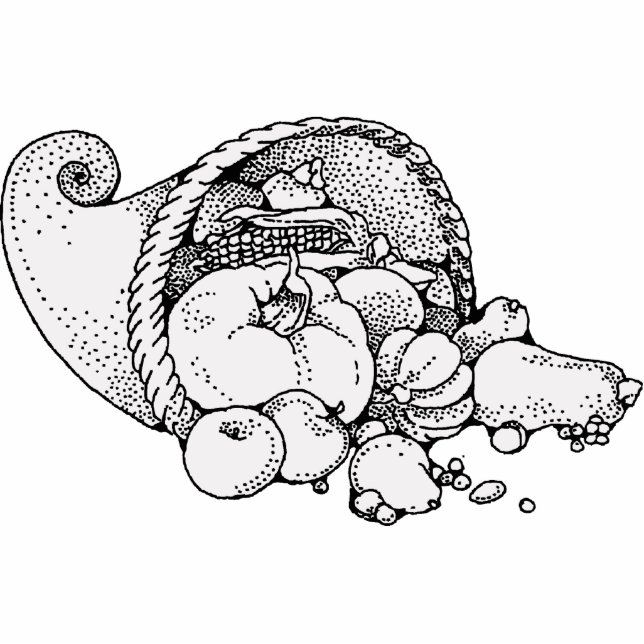 cornucopie staand fotobeeldje  (Voorkant)