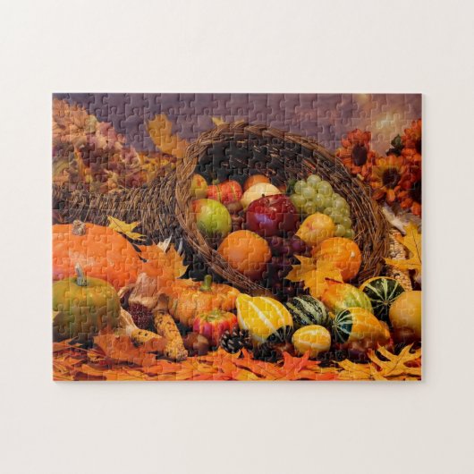 Cornucopie Thanksgiving Puzzle Legpuzzel (Horizontaal)