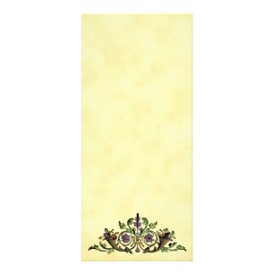 Cornucopie Vintage Thanksgiving Rackkaart Sjabloon Reclamekaart