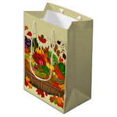 Cornucopie vol groenten medium cadeauzakje (Voorkant Gekanteld)