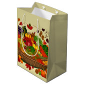 Cornucopie vol groenten medium cadeauzakje (Achterkant Gekanteld)