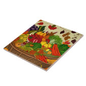 Cornucopie vol groenten tegeltje (Zijkant)