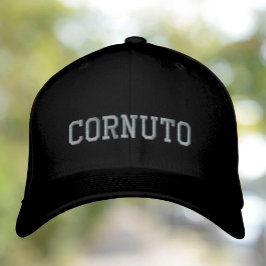 Cornuto geborduurd Pet: Leuk Italiaans cadeau voor Geborduurde Pet