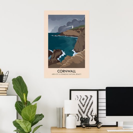 Cornwall AONB Reisposter Poster (Thuiskantoor)
