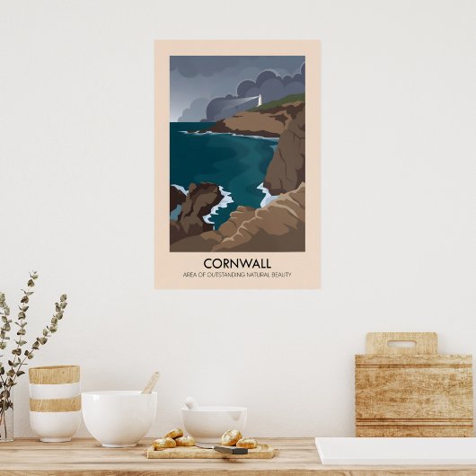 Cornwall AONB Reisposter Poster (Keuken)