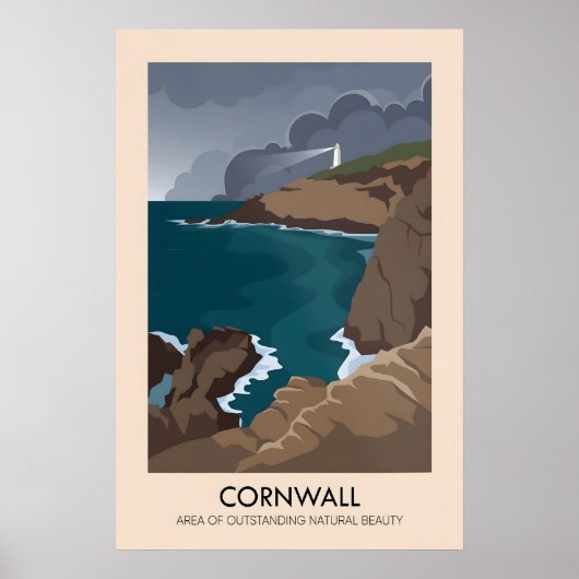 Cornwall AONB Travel Poster (Voorkant)