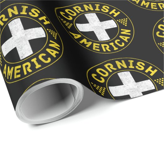 Cornwall Cornish American Flag Cadeaupapier (Rol Hoek)