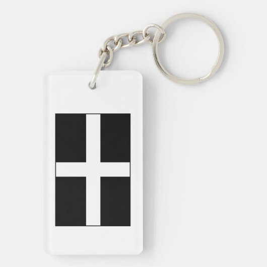 Cornwall Cornish Flag St. Piran's Sleutelhanger (achterkant)