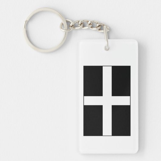 Cornwall Cornish Flag St. Piran's Sleutelhanger (Voorkant)