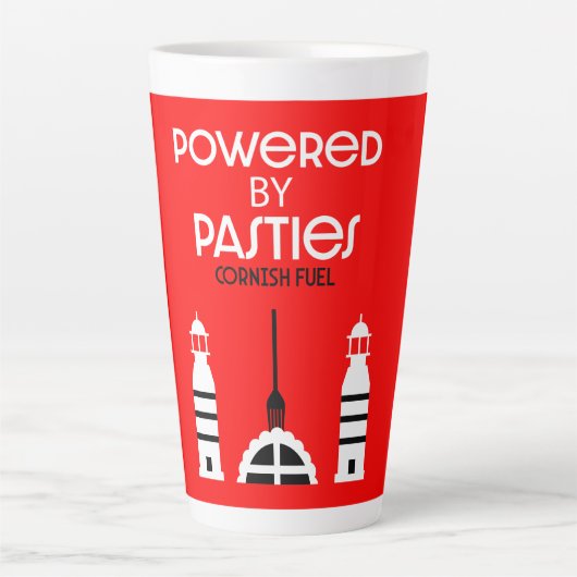 Cornwall Cornish Pasties Engels eten Latte Mok (Voorkant)
