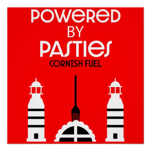 Cornwall Cornish Pasties Engels eten Perfect Poster (Voorkant)