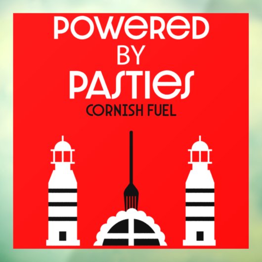 Cornwall Cornish Pasties Engels eten Raamsticker (Vel 3)