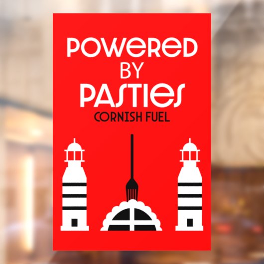 Cornwall Cornish Pasties Engels eten Raamsticker (Vel 2)