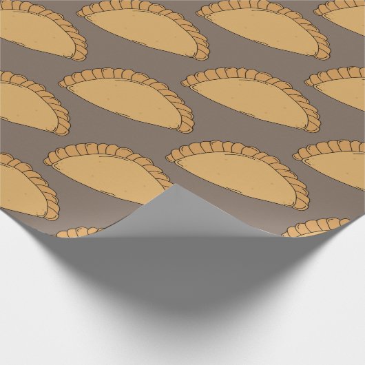 Cornwall Cornish Pasties English Food Patterned Cadeaupapier (Hoek)