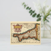 Cornwall, Cornwaile County England Antiquarische k Briefkaart (Staand voorkant)