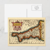 Cornwall, Cornwaile County England Antiquarische k Briefkaart (Voorkant / Achterkant)