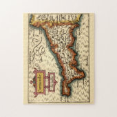 Cornwall, Cornwaile County England Antiquarische k Legpuzzel (Verticaal)