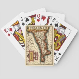 Cornwall, Cornwaile County England Antiquarische k Pokerkaarten