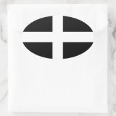 Cornwall - Cornwall Vlag / St. Piran's Ovale Sticker (Tas)
