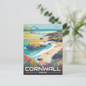 Cornwall County Engeland Cornwall kustlijn Feestdagenkaart (Staand voorkant)