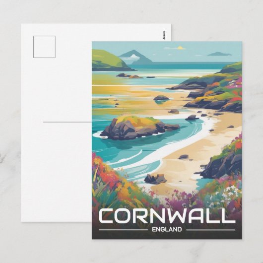 Cornwall County Engeland Cornwall kustlijn Feestdagenkaart (Voorkant / Achterkant)