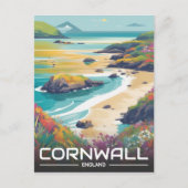 Cornwall County Engeland Cornwall kustlijn Feestdagenkaart (Voorkant)