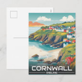 Cornwall County Engeland Cornwall kustlijn Feestdagenkaart (Voorkant / Achterkant)