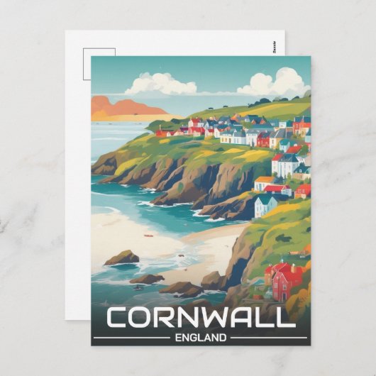 Cornwall County Engeland Cornwall kustlijn Feestdagenkaart (Voorkant / Achterkant)