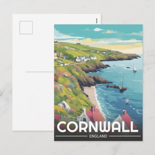 Cornwall County Engeland Cornwall kustlijn Feestdagenkaart (Voorkant / Achterkant)
