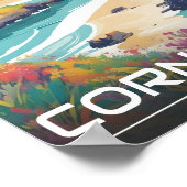 Cornwall County Engeland Cornwall kustlijn Poster (Hoek)