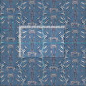 Cornwall Crustaceans Damask Blue Ultra Marine Stof (Delen)