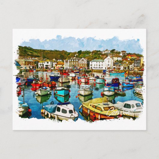 Cornwall Engeland haven Briefkaart (Voorkant)