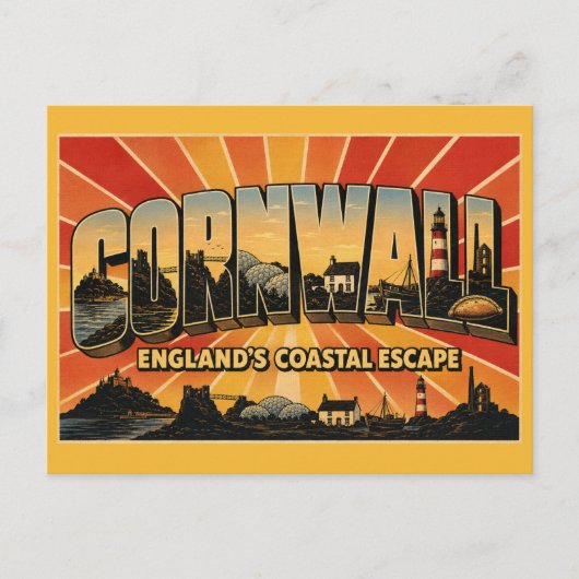 Cornwall Engeland Kustontsnapping Briefkaart (Voorkant)